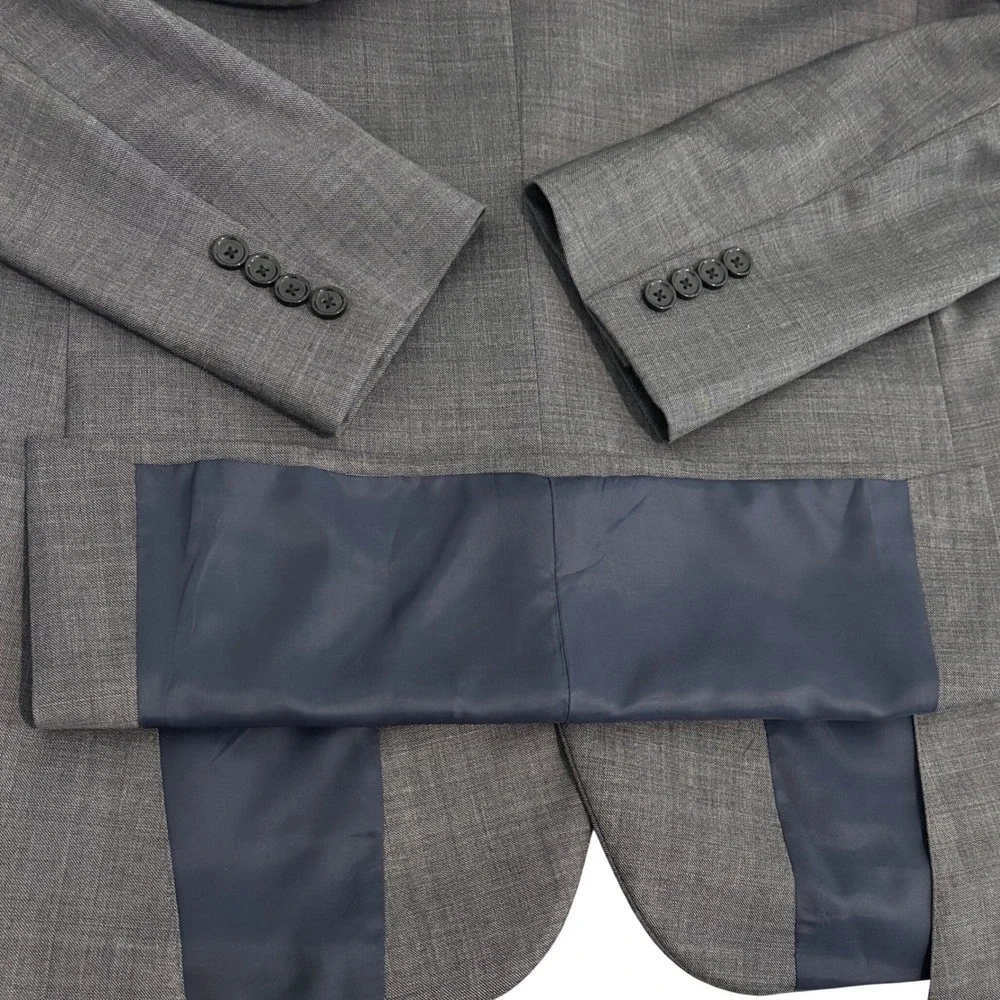 New J.Crew Thompson Suit Jacket Blazer Men 42L Gray Premium Wool Two Button NWT